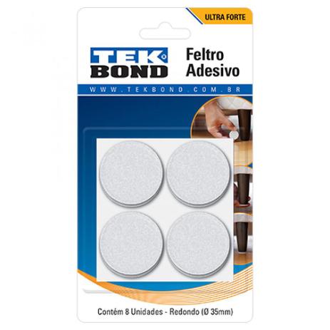 Feltro protetor adesivo redondo 35 mm com 8 unidades - Tekbond Menor preço em Feltro protetor adesivo redondo 35 mm com 8 unidades - Tekbond