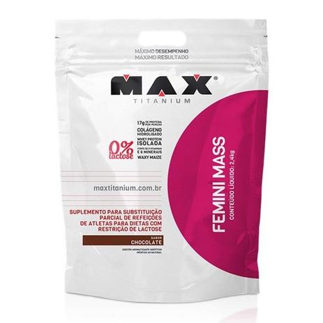 Femini Mass 2,4kg Max Titanium Menor preço em Femini Mass 2,4kg Max Titanium