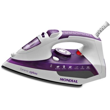 Ferro a Vapor Ceramic Express F-40 Branco e Roxo - Mondial é boa?