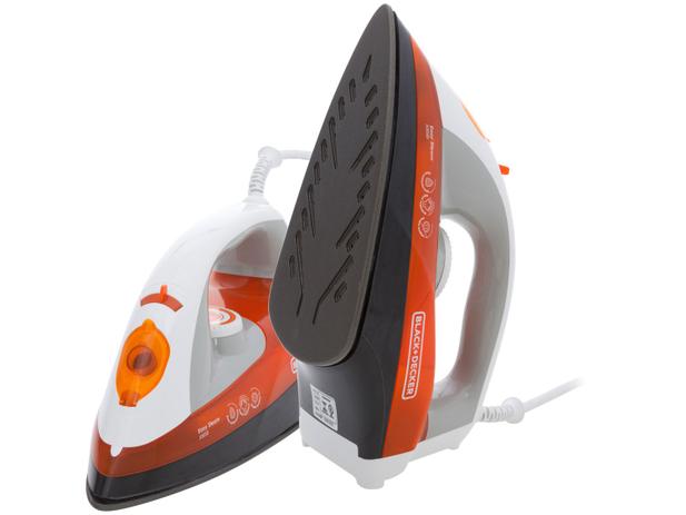 Ferro de Passar a Vapor e a Seco Black&Decker - X5050 Branco e Laranja