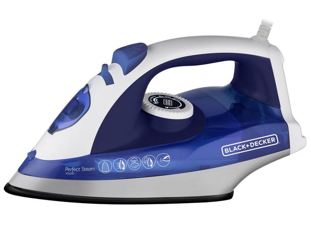 Ferro de Passar a Vapor e a Seco Black + Decker - X5600P Azul e Branco