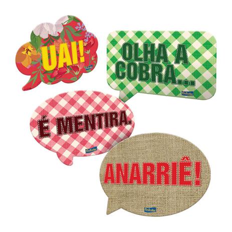 Festa Junina Kit Placas Divertidas c/9 - Festcolor Menor preço em Festa Junina Kit Placas Divertidas c/9 - Festcolor