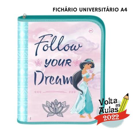 Fichário Caderno A4 Argolado Princesas com Folhas e Divisórias - DAC Menor preço em Fichário Caderno A4 Argolado Princesas com Folhas e Divisórias - DAC