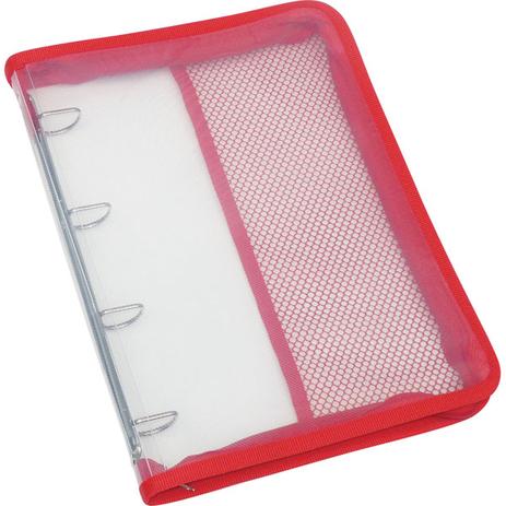Fichário com zíper transparente Fichário com zíper transparente