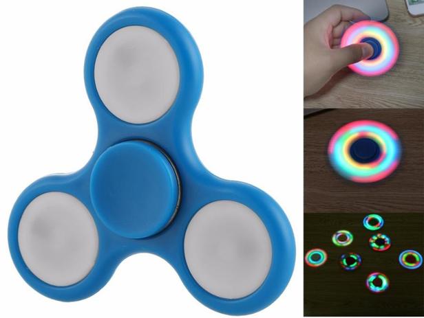 Menor preço em Fidget Hand Spinner C/ Led Finger Anti Stress Led Acrílico Colorido Pião De Dedo - Playshop eletrônicos