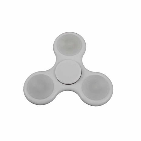 Fidget Hand Spinner Toy Branco c/ LED - Fingertoy Menor preço em Fidget Hand Spinner Toy Branco c/ LED - Fingertoy
