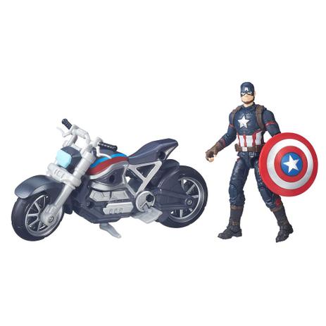 Figura Articulada com Veículo - Marvel Avengers - Guerra Civil - Capitão América - Hasbro - Disney Menor preço em Figura Articulada com Veículo - Marvel Avengers - Guerra Civil - Capitão América - Hasbro - Disney
