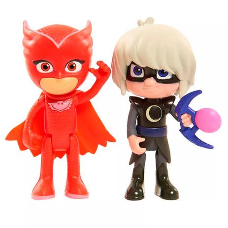 Figuras Articuladas com Luzes - PJ Masks - Corujita e Inimigo - DTC Menor preço em Figuras Articuladas com Luzes - PJ Masks - Corujita e Inimigo - DTC