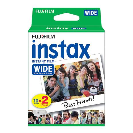 Filme Instantâneo Fujifilm Instax Wide Pack c/ 20 fotos Menor preço em Filme Instantâneo Fujifilm Instax Wide Pack c/ 20 fotos