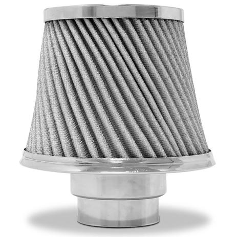 Filtro Ar Esportivo Race Chrome Duplo Fluxo Médio Branco Menor preço em Filtro Ar Esportivo Race Chrome Duplo Fluxo Médio Branco