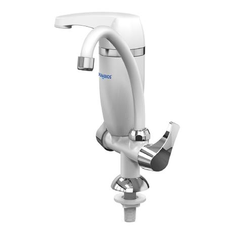 Filtro branco premium bancada com torneira e acabamento crom - Acquabios Menor preço em Filtro branco premium bancada com torneira e acabamento crom - Acquabios