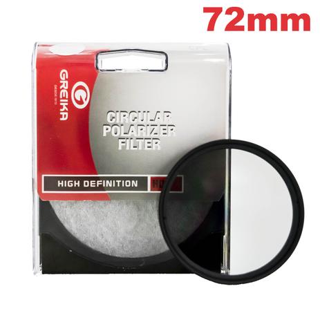Filtro Circular Polarizador 72mm - Greika Menor preço em Filtro Circular Polarizador 72mm - Greika