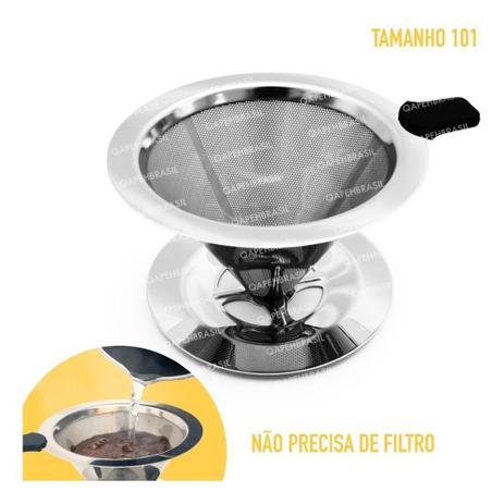 Filtro Coador Café Pour Over Inox - Não Precisa Filtro Tam P - Spcn Menor preço em Filtro Coador Café Pour Over Inox - Não Precisa Filtro Tam P - Spcn
