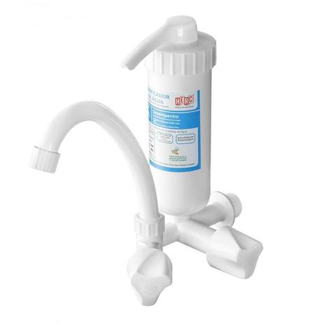 Filtro com torneira bica movel plus branco - herc Menor preço em Filtro com torneira bica movel plus branco - herc