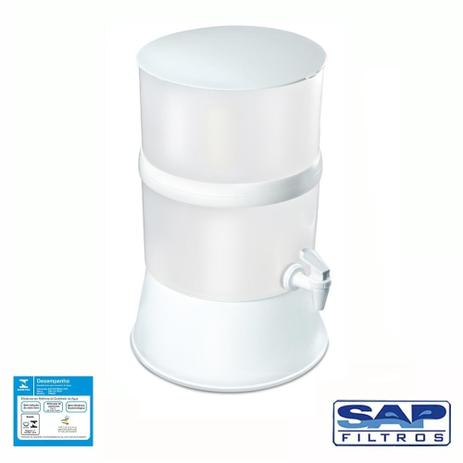 Filtro de Água Compacto ”c/ Vela Cerâmica” (Branco) - Sap Filtros 7,5L Menor preço em Filtro de Água Compacto ”c/ Vela Cerâmica” (Branco) - Sap Filtros 7,5L