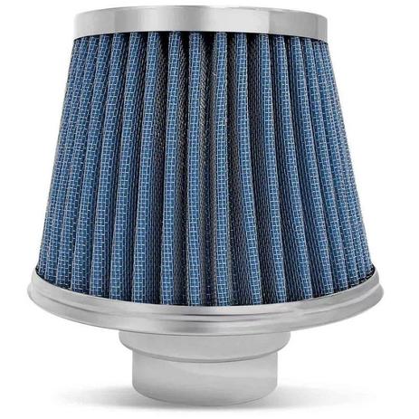 Filtro De Ar Duplo Fluxo Esportivo Race Chrome Azul Menor preço em Filtro De Ar Duplo Fluxo Esportivo Race Chrome Azul