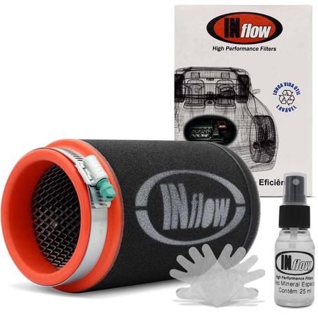 Menor preço em Filtro de Ar Esportivo Inflow Cilindrico Semi Racing Universal 3 Polegadas HPF9933