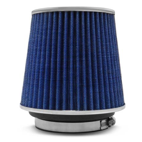 Filtro de Ar Esportivo KN Duplo Fluxo Universal 76mm 89mm 102mm Conico Azul e Cromado RG-1001BL Menor preço em Filtro de Ar Esportivo KN Duplo Fluxo Universal 76mm 89mm 102mm Conico Azul e Cromado RG-1001BL
