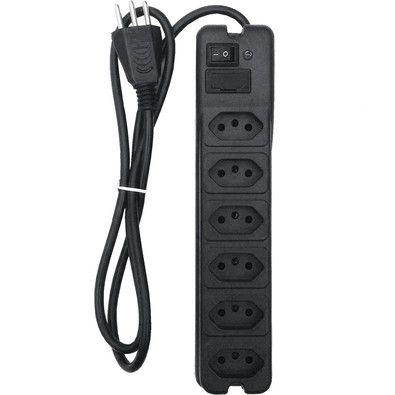 Filtro de Linha NTC 6 tomadas 10A Cabo 3,0 Metros Preto Menor preço em Filtro de Linha NTC 6 tomadas 10A Cabo 3,0 Metros Preto