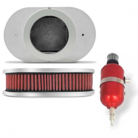 Filtro Esportivo Carburador 2e ou 3e e Reservatório De Oleo Vermelho - Race chrome Menor preço em Filtro Esportivo Carburador 2e ou 3e e Reservatório De Oleo Vermelho - Race chrome