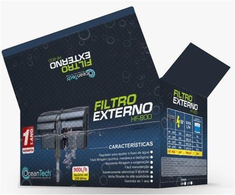 Filtro Externo Hang On para Aquário Ocean Tech HF-800 900L/h - 220V Menor preço em Filtro Externo Hang On para Aquário Ocean Tech HF-800 900L/h - 220V