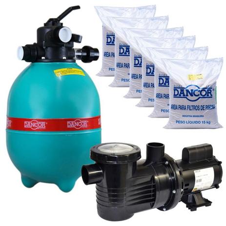 Filtro para Piscina DFR 19-7 com Bomba 3/4 CV Monofásica + Areia para Filtro DANCOR Menor preço em Filtro para Piscina DFR 19-7 com Bomba 3/4 CV Monofásica + Areia para Filtro DANCOR