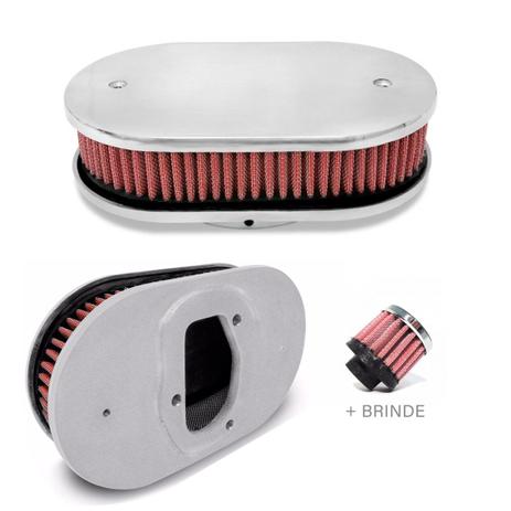 Filtro Racechrome Carburador Oval Kit Marmita Miniprogressivo +Brinde Menor preço em Filtro Racechrome Carburador Oval Kit Marmita Miniprogressivo +Brinde