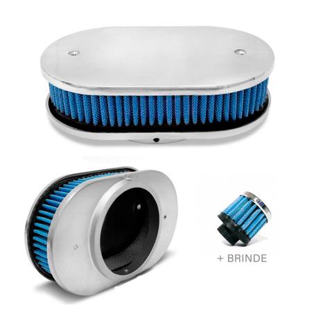 Filtro Racechrome Carburador Oval Kit Marmita Monoponto GM/VW/Ford +Brinde Menor preço em Filtro Racechrome Carburador Oval Kit Marmita Monoponto GM/VW/Ford +Brinde