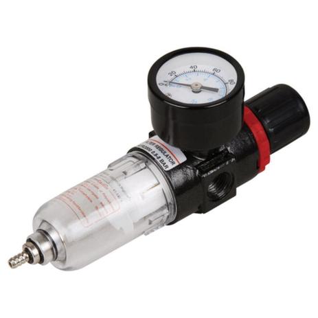 Filtro regulador de pressão de Ar com manômetro Rosca 1/4 0 á 10 BAR - Toral comércio Menor preço em Filtro regulador de pressão de Ar com manômetro Rosca 1/4 0 á 10 BAR - Toral comércio