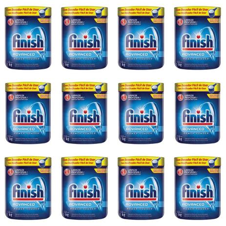 Finish Detergente Em Pó Lava Louça 1kg (Kit C/12) Menor preço em Finish Detergente Em Pó Lava Louça 1kg (Kit C/12)