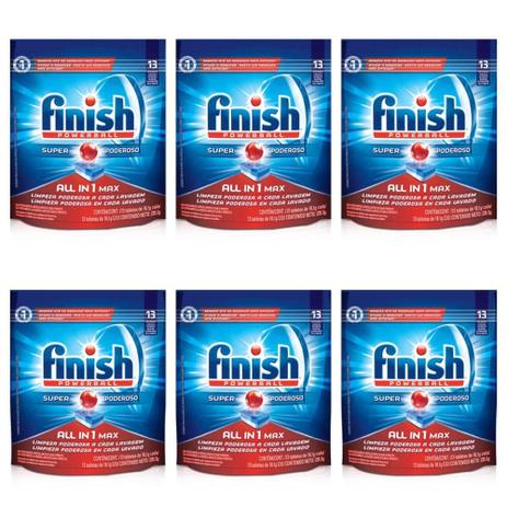 Finish Detergente Tabletes Lava Louça 18.1kg (Kit C/06) Menor preço em Finish Detergente Tabletes Lava Louça 18.1kg (Kit C/06)