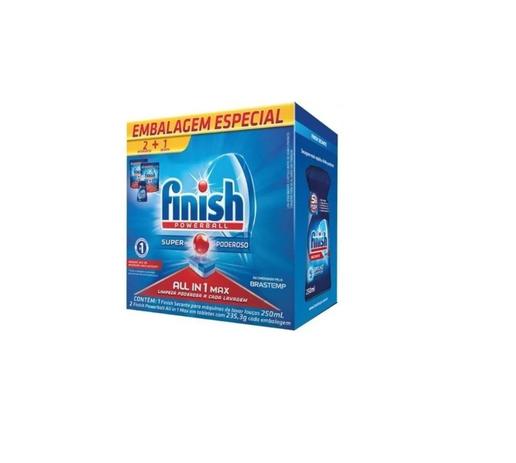 Finish Powerball 2 Detergente e 1 Secante Abrihantador Menor preço em Finish Powerball 2 Detergente e 1 Secante Abrihantador