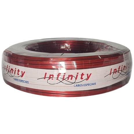 Fio Bicolor Paralelo Vermelho-Preto Rolo 100 Metros 2X 1,5Mm - Infinity Menor preço em Fio Bicolor Paralelo Vermelho-Preto Rolo 100 Metros 2X 1,5Mm - Infinity