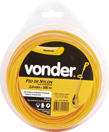 Fio de nylon 2,0mmx100m redondo para roçadeiras e aparadores - Vonder Menor preço em Fio de nylon 2,0mmx100m redondo para roçadeiras e aparadores - Vonder