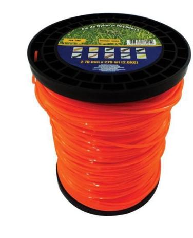 Fio de Nylon 2,70mm Quadrado Rolo 279 Metros 2Kg - Vulcan Menor preço em Fio de Nylon 2,70mm Quadrado Rolo 279 Metros 2Kg - Vulcan