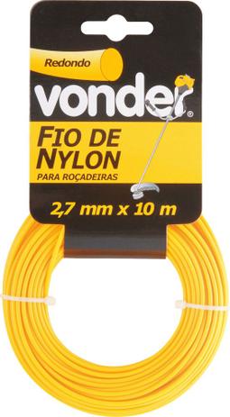 Fio de nylon 2,7mmx10m redondo para roçadeiras e aparadores - Vonder Menor preço em Fio de nylon 2,7mmx10m redondo para roçadeiras e aparadores - Vonder