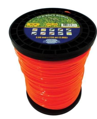 Fio de Nylon 3,00mm Quadrado Rolo 226 Metros 2Kg - Vulcan Menor preço em Fio de Nylon 3,00mm Quadrado Rolo 226 Metros 2Kg - Vulcan