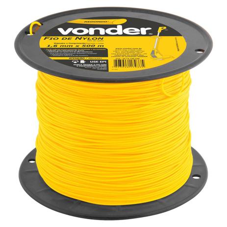 Fio De Nylon Redondo Vonder 1.6mm 500M Amarelo Menor preço em Fio De Nylon Redondo Vonder 1.6mm 500M Amarelo