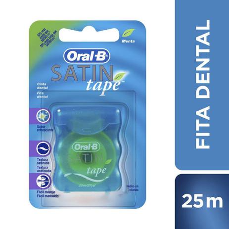 Fio Dental Oral-B Satin Tape Menta 25m Menor preço em Fio Dental Oral-B Satin Tape Menta 25m