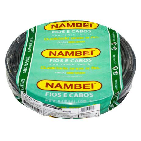Fio Flexível Nambeiflex Nambei 25mm 450/750V Preto Rolo 100 Metros Menor preço em Fio Flexível Nambeiflex Nambei 25mm 450/750V Preto Rolo 100 Metros