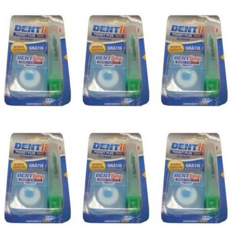 Fiodent Dentlimp Fio Dental 50m + Escova Dental P/ Viagem Macia (Kit C/06) Menor preço em Fiodent Dentlimp Fio Dental 50m + Escova Dental P/ Viagem Macia (Kit C/06)