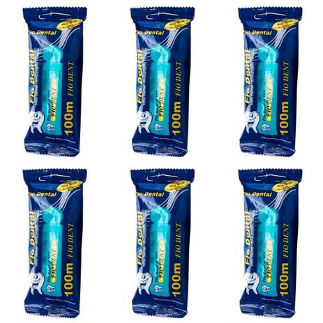 Fiodent Fio Dental Blister 100m (Kit C/06) Menor preço em Fiodent Fio Dental Blister 100m (Kit C/06)