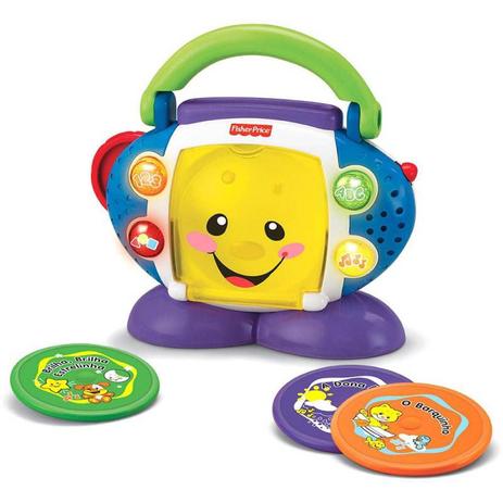 Fisher Price CD Player Aprender e Brincar - Mattel P5314 Menor preço em Fisher Price CD Player Aprender e Brincar - Mattel P5314
