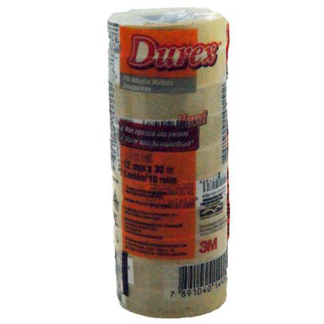 Fita adesiva 12x30 transparente pp durex / 10rl / 3m Menor preço em Fita adesiva 12x30 transparente pp durex / 10rl / 3m