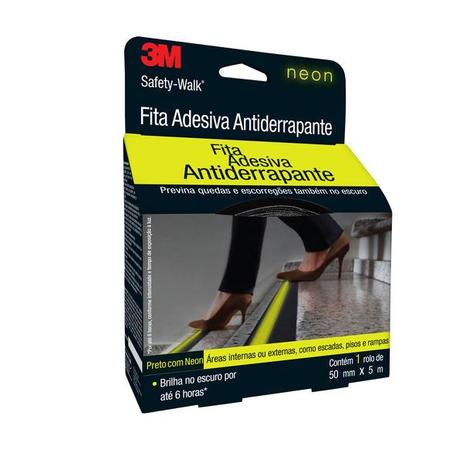 Fita Adesiva Antiderrapante Neon 50.mm x 5.m - 3m Menor preço em Fita Adesiva Antiderrapante Neon 50.mm x 5.m - 3m