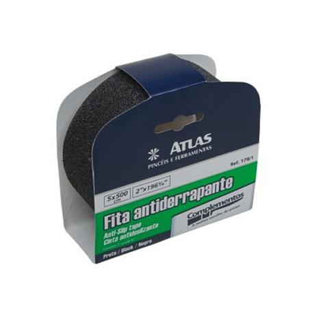 Fita adesiva antiderrapante preta 50mmx5m - atlas Menor preço em Fita adesiva antiderrapante preta 50mmx5m - atlas