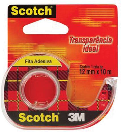 Fita Adesiva Durex Transparente 12MMX10M.C/APAREL 3M Menor preço em Fita Adesiva Durex Transparente 12MMX10M.C/APAREL 3M