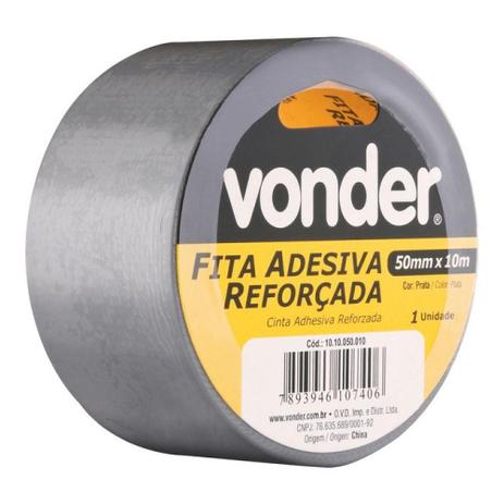 Fita adesiva reforcada 50x10 (silver tape) - Vonder Menor preço em Fita adesiva reforcada 50x10 (silver tape) - Vonder