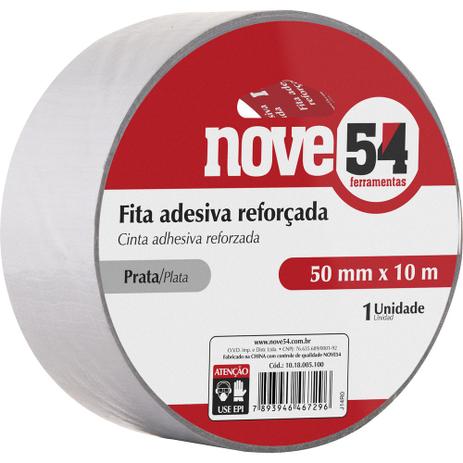 Fita adesiva reforçada silver tape 50mmx10m prata - Nove54 Menor preço em Fita adesiva reforçada silver tape 50mmx10m prata - Nove54