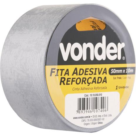 Fita adesiva reforçada silver tape 50mmx10m prata - Vonder Menor preço em Fita adesiva reforçada silver tape 50mmx10m prata - Vonder